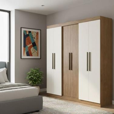 Imagem de Guarda Roupa  Casal 6 Portas 2 Gavetas Salvador Faimec