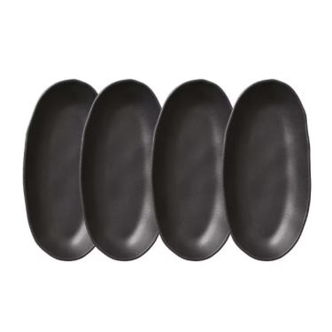 Imagem de Conjunto De Travessas Ovais Grandes Porto Brasil Orgânico Preto
