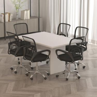 Imagem de Mesa De Escritório Reunião 136cm Multimóveis Cr25337 Branco