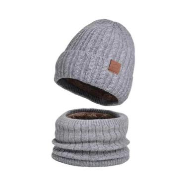 Imagem de Gorro De Lã Unissex Para Inverno Com Cachecol E Máscara Balaclava - KI