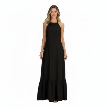 Imagem de Vestido Longo Frente Única Forrado Festa Madrinha Formatura - CCS MANI