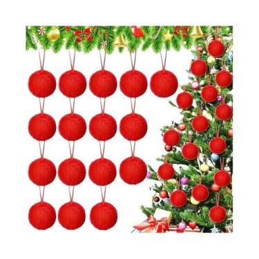 Imagem de Enfeites De Natal De 6cm, Bolas Fofas Pendentes, 6 Peças, Presentes Pa