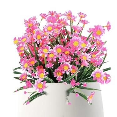 Imagem de Margaridas artificiais | Plantas falsas ao ar livre - Arbustos artificiais resistentes a UV Decoração para plantador de casa e de jardim interno e externo