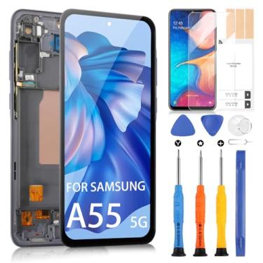 Imagem de Substituição de tela para Samsung Galaxy A55 5G - para Samsung A55 5G LCD Display Touch Screen para Galaxy A556V SM-A556B/DS SM-A556E Kits de montagem de vidro digitalizador LCD (com moldura, sem
