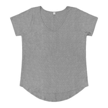 Imagem de Blusa Feminina Plus Size da Infinita Cor Cinza, Plus G2, Cinza
