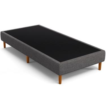 Imagem de Base Para Cama Box Solteiro 88cm Sleep W01 Linho Cinza Escuro - Lyam Decor