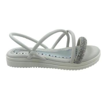 Imagem de Sandália Pink Cats Flat Form Calce Fácil Branca 4613-Feminino