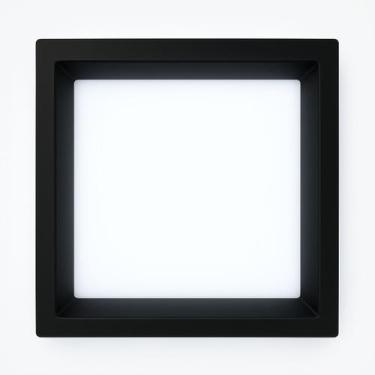 Imagem de Painel Led Embutir Quadrado Recuado 24w 6500k Branco Frio Bivolt Preto