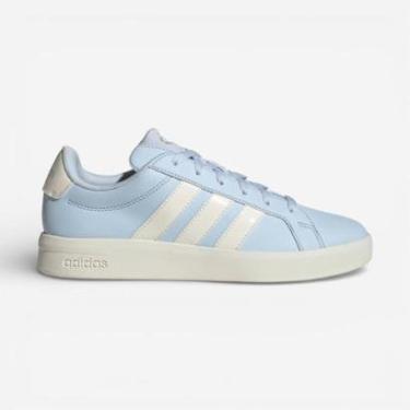 Imagem de Tênis Adidas Grand Court Base 3.0 Feminino Azul Claro-Feminino