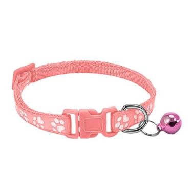 Imagem de Coleira Ajustável para Cães e Gatos, Pingente com Sino, Nylon Leve, 7 