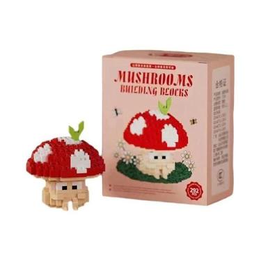 Imagem de Blocos De Montar De Cogumelos Fofos: Brinquedo Educacional DIY Para Al