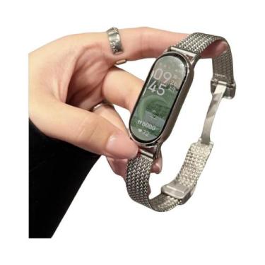 Imagem de Pulseira Magnética De Aço Inoxidável Para Xiaomi Mi Band 10 9 8 NFC Ac