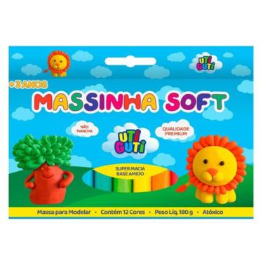 Imagem de Estojo massnha de modelar soft 12 cores utiguti para criança
