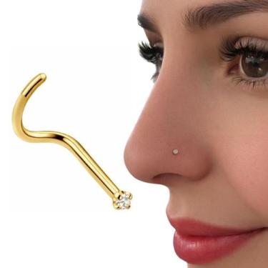 Imagem de Piercing Nariz Ponto De Luz Aço Cirúrgico Coração Nostril - Morganitte