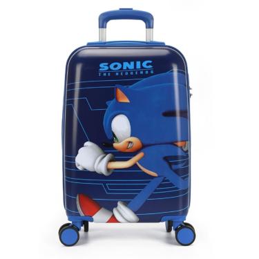 Imagem de Mala de Bordo Infantil Maxlog Sonic ABS 360° Azul - MF10390-Unissex