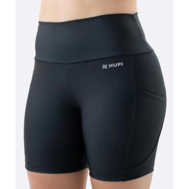 Imagem de Bermuda Fitness Feminina HUPI Color Preto, GG, Preto