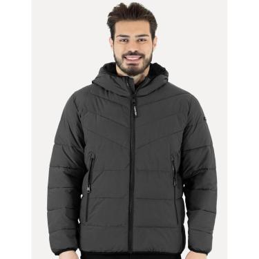 Imagem de Jaqueta Calvin Klein Masculina Hoodie Matelassê Ziper Chumbo-Masculino