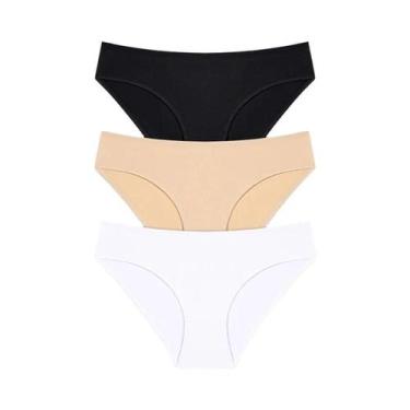 Imagem de Conjunto De Calcinhas De Algodão Femininas 3PCS S-XL Lingerie Sexy Fem