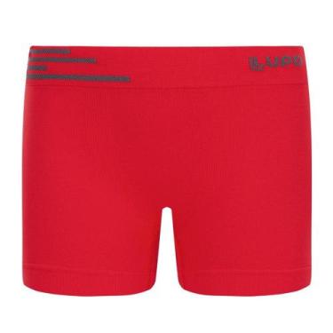 Imagem de Cueca Infantil Lupinho Boxer 132-002 Sem Costura Poliamida, Vermelho, 