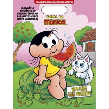Imagem de Livro - Turma Da Mônica - Prancheta para colorir com adesivos - Magali