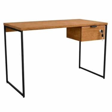 Imagem de Escrivaninha Com Gaveta Quarto Adolescente 118cm Kappesberg Freijo/Pre