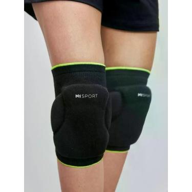 Imagem de Joelheira Com Proteção  Flyer Listas - N1, Preto, Verde