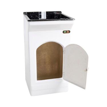 Imagem de Tanque De Lavar Roupa Fiberblu Paris 20 Litros Granitado Preto