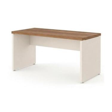 Imagem de Mesa de Escritório Executiva Reta - 1,50m x 0,60m (Tampo 40mm) - Nogal