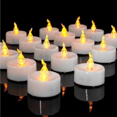 Imagem de Vela Eletrônica Decorativa Led Amarela + Baterias Brinde - Moment