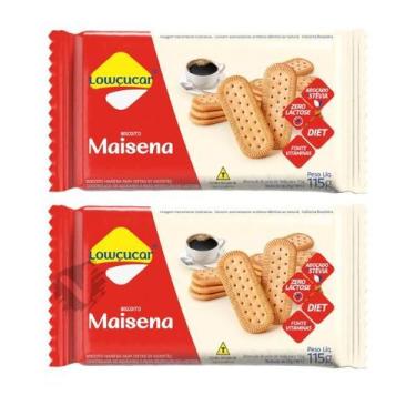 Imagem de Kit 2 Biscoito Maisena Lowçucar Zero Adição de Açúcares 115g