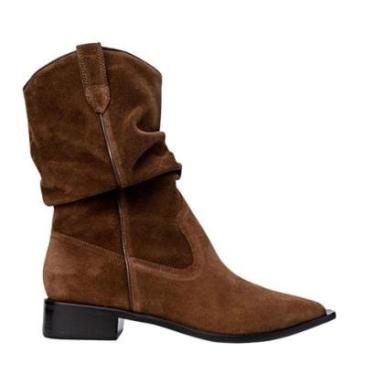 Imagem de Bota Carrano Western Slouchy Couro Suede Marrom-Feminino