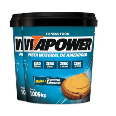 Imagem de Kit 2 Pasta de Amendoim Vitapower Integral 1Kg - Vitafor