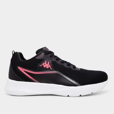 Imagem de Tênis Kappa Sprint Feminino, Preto, Rosa, 35