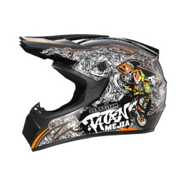 Imagem de Capacete Completo Para Crianças E Jovens Com Óculos De Motocross E Luv