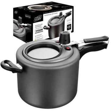 Imagem de Panela de Pressão Visor Vidro 4,5 Lts Superflon Antiaderente - Mta