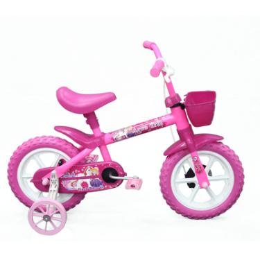 Imagem de Bicicleta Infantil Arco-Íris Aro 12 Rosa Track Bikes com Rodinhas Aço Carbono