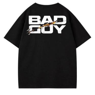 Imagem de Camiseta Oversized Preta BadGuy - 100% Algodão Premium com Estampa DTF