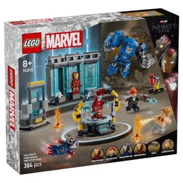 Imagem de Lego Marvel - Laboratório Do Homem De Ferro: Salão De Armaduras - 384 Peças - 76315