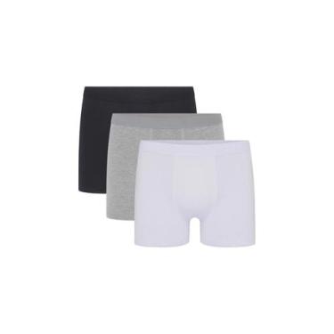Imagem de Kit/3 Cueca Boxer Hering 77UC Masculina Algodão T. P/XXG, M, 1b, Preto