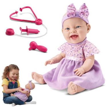 Imagem de Boneca Titi Medica Menina Brinquedo Seringa Doutora Acessorio - Bambol