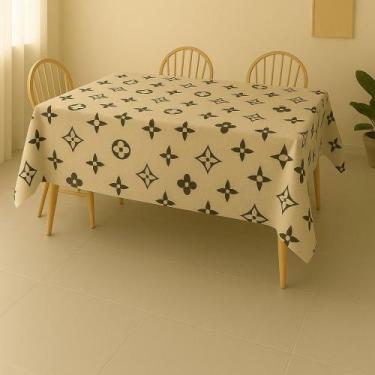 Imagem de Toalha De Mesa Dubai Bege Mod6144b Rolo 1,37x20,00m Vinil PVC - Plast.