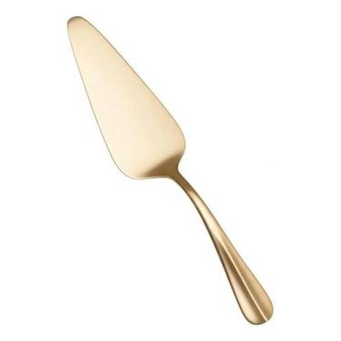 Imagem de Espátula de Aço Inox Para Servir Bolo Torta Doce Positano Dourada Mode