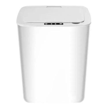 Imagem de Lixeira Automatica Inteligente Com Sensor Branco - Genérico