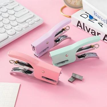 Imagem de Grampeador Alicate Aço Inoxidável Com Grampos MKL010-2 - DAFU, Lavanda