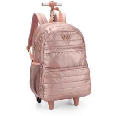 Imagem de Mochila de Rodinhas Escolar Up4you Com Alça Luxcel, Rose