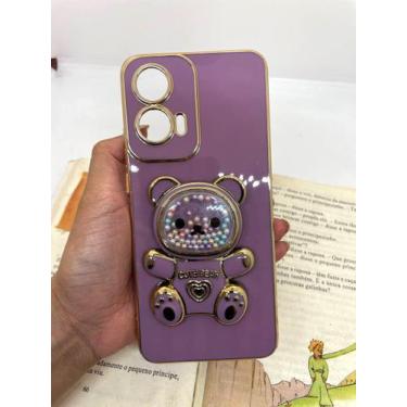 Imagem de Capa de celular compatível com Moto G35 5G Ursinho Bear Cor:Roxo - oil