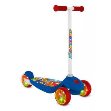 Imagem de Patinete Skatenet Kid Flower Azul Masculino Bandeirante suporta até 80