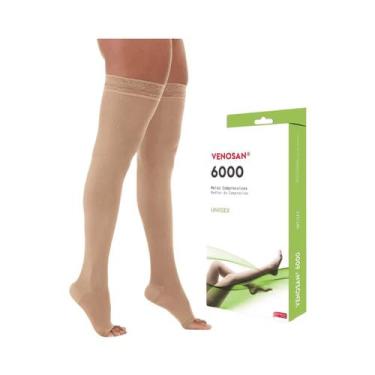 Imagem de Meia de Compressão AGH 6000 20-30mmHg Pé Aberto - Venosan, Marron, G