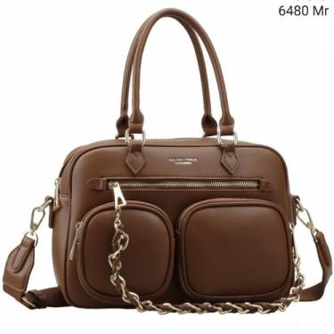Imagem de Bolsa Feminina Transversal / Mão Golden Fênix com Corrente e Divisões 