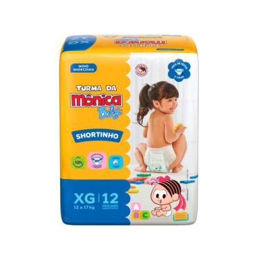 Imagem de Fralda Shortinho Turma da Monica Baby Tam. XG - 12 a 17kg 12 Unidades,